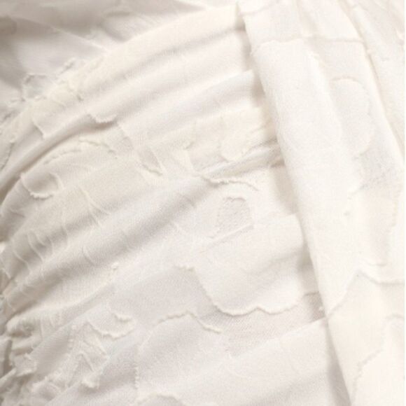 Lulus Women's White‎ Floral Burnout Chiffon Ruched Dress - Picture 3 of 3